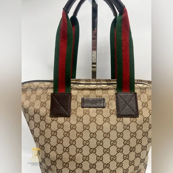🤎SOLD🤎Gucci web GG sherryline tote bag - Picture 2 of 15